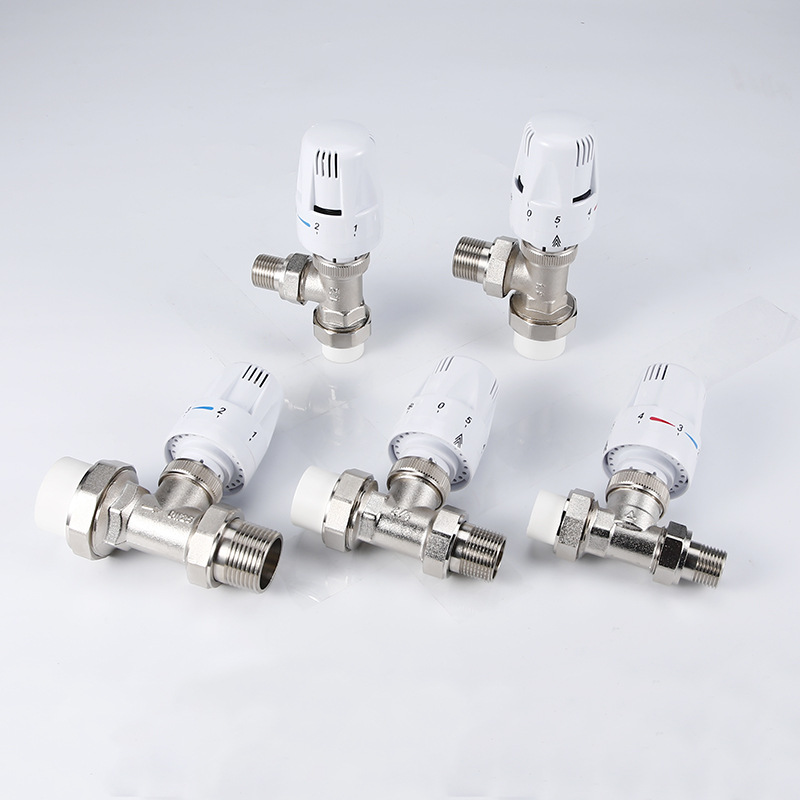 黄铜自动温控阀6分l1寸PPR25B活接丝扣螺纹地暖气片散热器恒温调