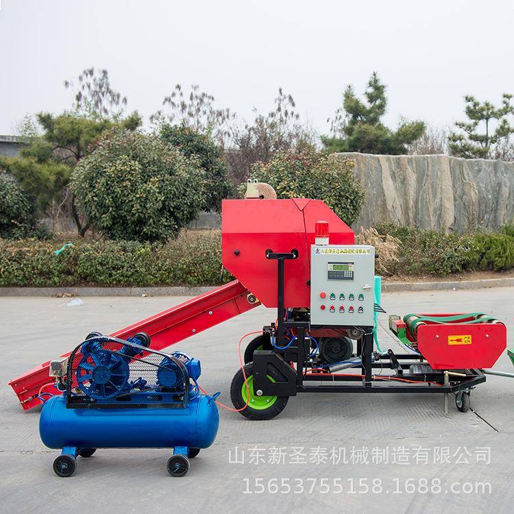 固定式式青储打捆包膜一体机青储饲草打捆包膜机厂家