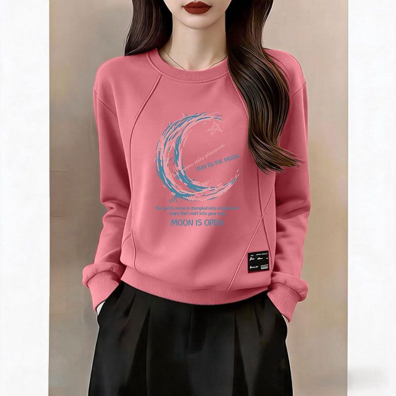 2026秋季珠地棉女长袖卫衣百搭