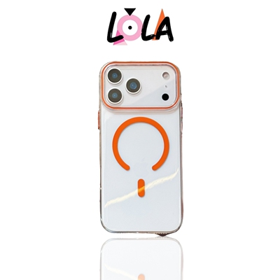 【透明亚克力系列】简约高级感适用iPhone17promax手机壳新款橙色苹果保护套16超薄全包式磁吸防滑防摔15软壳