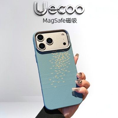 【Uecoo超薄款】芳纶纤维纹理适用于新款苹果iphone17promax手机壳超薄凯夫拉磁吸相机按键16p碳纤维纹保护壳