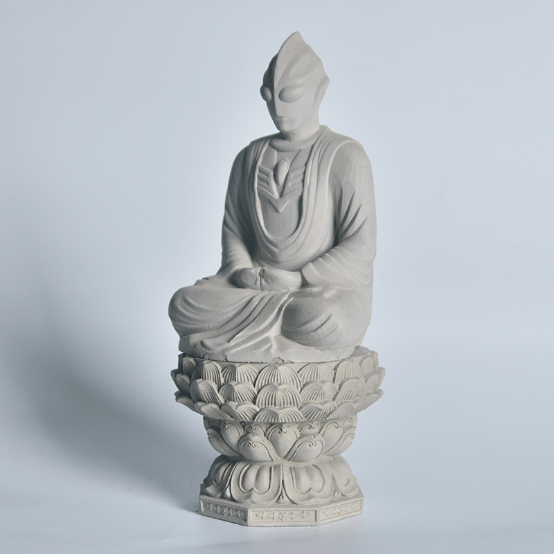 佛座底座莲花鱼缸造景装饰品车内饰品摆件打坐佛像造景微景观礼物