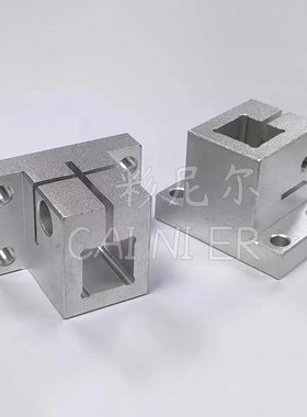 铝合金RCX12 底座用支架 方孔支柱固定夹 光轴夹紧支座底座 CLQAM