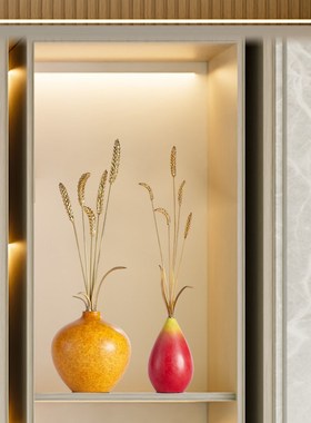 五谷丰登乔迁业礼品麦穗大麦花瓶摆件高档新居入伙客厅玄关装饰