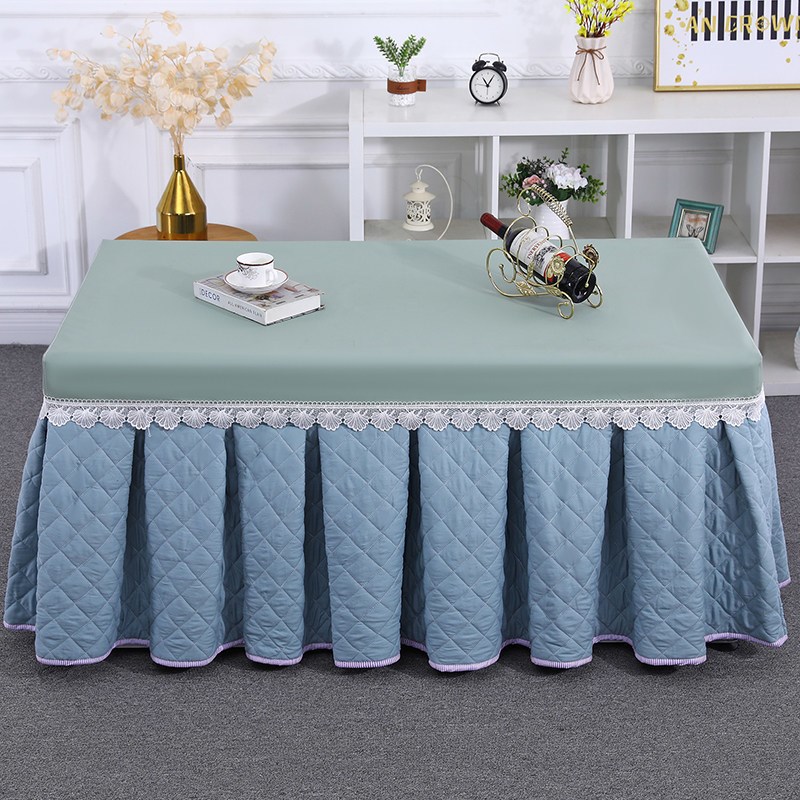 新款烤火罩长方形烤火罩桌布茶几裙摆式二合一家用揭盖取暖桌罩