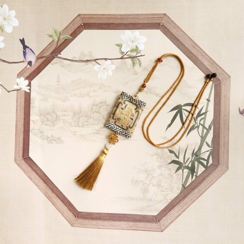 真丝宋锦香囊朱砂福袋包如意璎珞古风香囊汉服配饰流苏挂饰