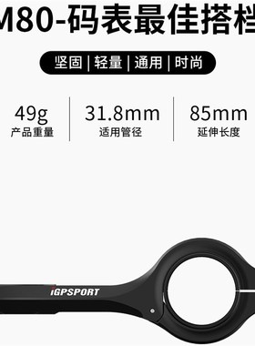 iPORT迹驰 80第三代自行车码表支架延伸座 配合转换座可下挂