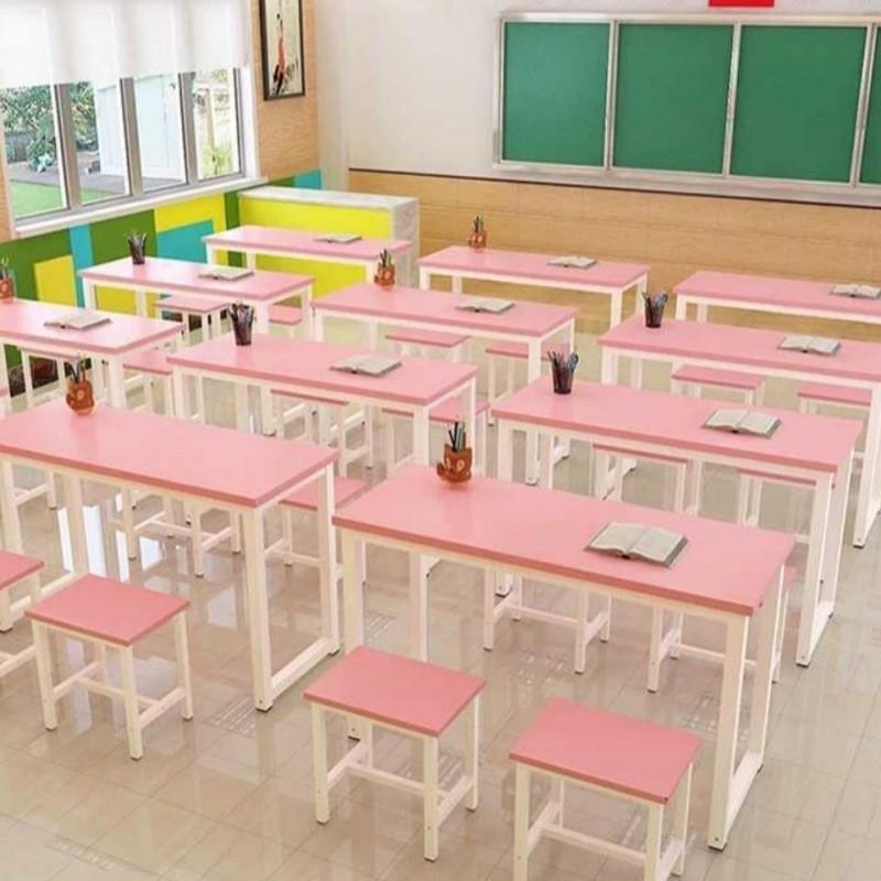 学校美术培训班课桌椅中小学生双人辅导补习午托班课桌长条写