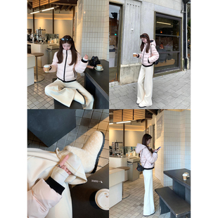 jijilulu积极璐 季报恩裤 仿羊绒亲肤休闲裤直筒裤软糯无腰头设计