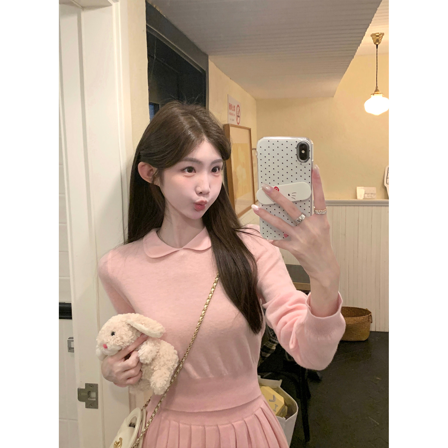 jijilulu积极璐 恋恋甜心 100绵羊毛粉色针织衫减龄显瘦套头短款,女装/女士精品,毛针织衫,淘宝优惠券,粉丝福利购,淘宝优惠卷