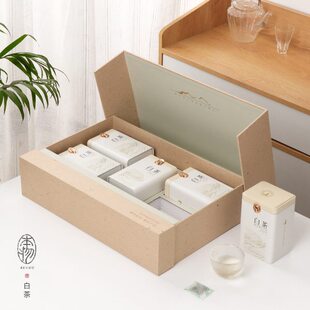 新款高端安吉白茶礼盒包装盒空盒通用半斤装散茶福鼎白茶叶盒定制