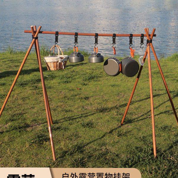 户外实木三角置物挂架晾衣架露营野餐实木灯架折叠便携野营置物架,户外/登山/野营/旅行用品,户外灯架,淘宝优惠券,粉丝福利购,淘宝优惠卷