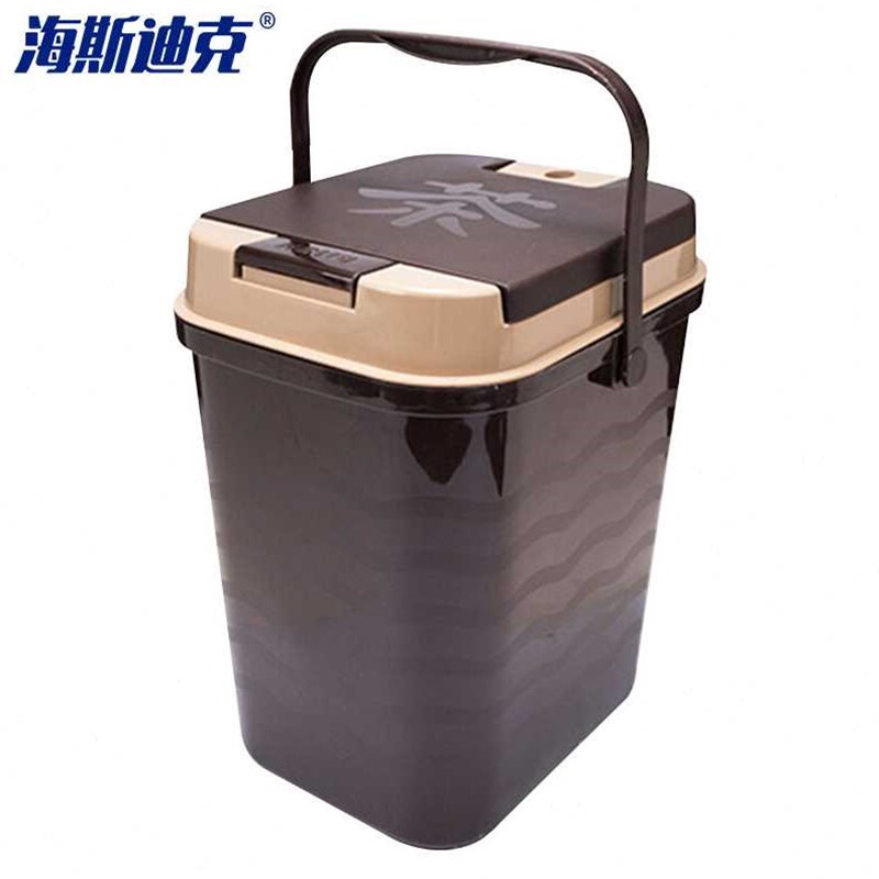 海斯迪克gnjz94按压茶垃圾桶A商用办公室用塑料弹盖.茶渣桶一键