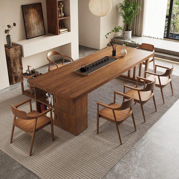 现代简约侘寂实木茶桌椅组合客厅办公茶室家用茶台原木大板泡茶桌,住宅家具,家用茶台/茶桌,淘宝优惠券,粉丝福利购,淘宝优惠卷