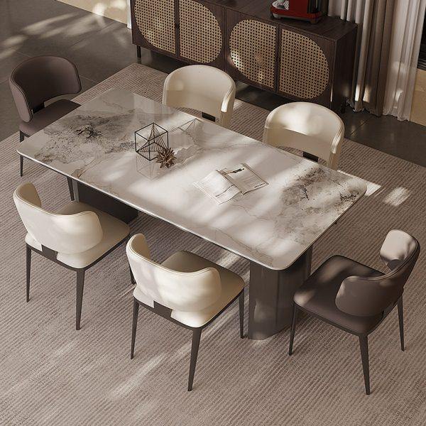 餐桌椅客厅家用现代简约2024新款长方形意式轻奢岩板小户型饭歺桌,住宅家具,岩板餐桌,淘宝优惠券,粉丝福利购,淘宝优惠卷