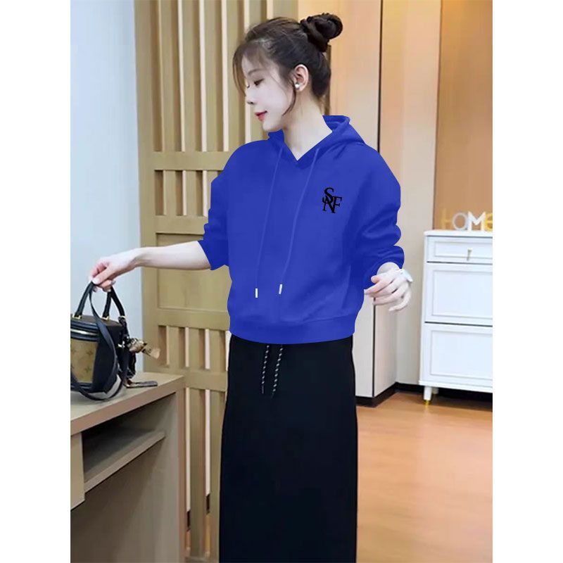 秋冬精梳棉宽松印花长袖卫衣女