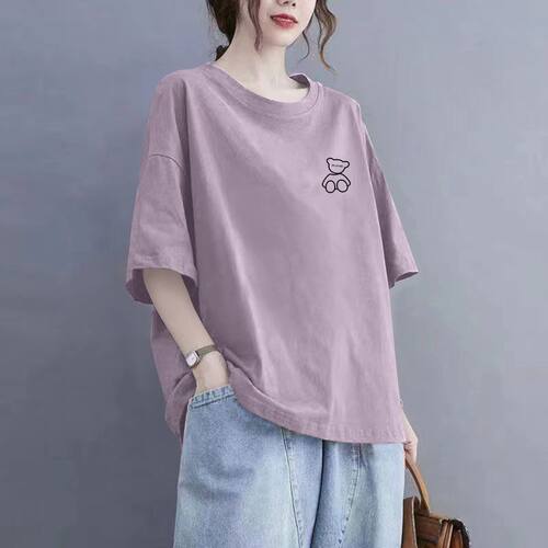 100%纯棉夏季新款短袖T恤女