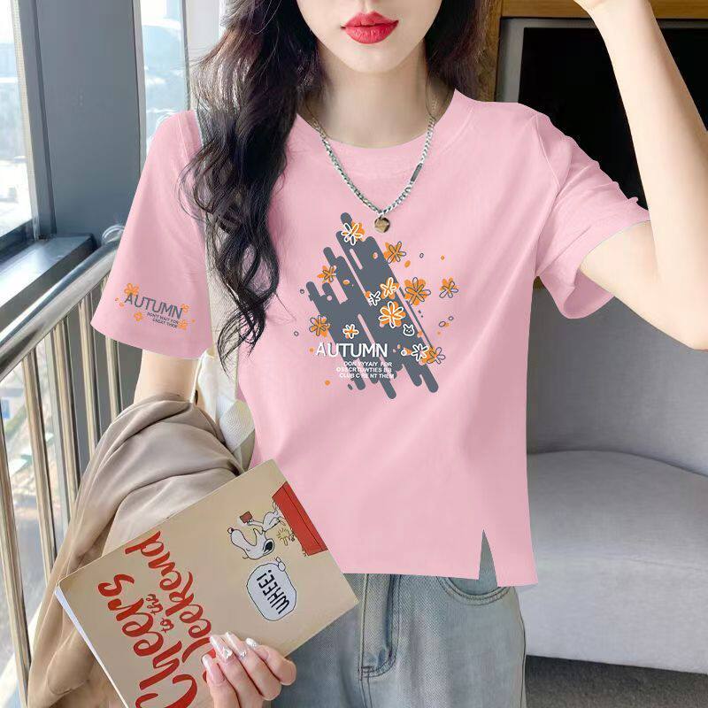 纯棉女短袖t恤夏季新款潮流显瘦