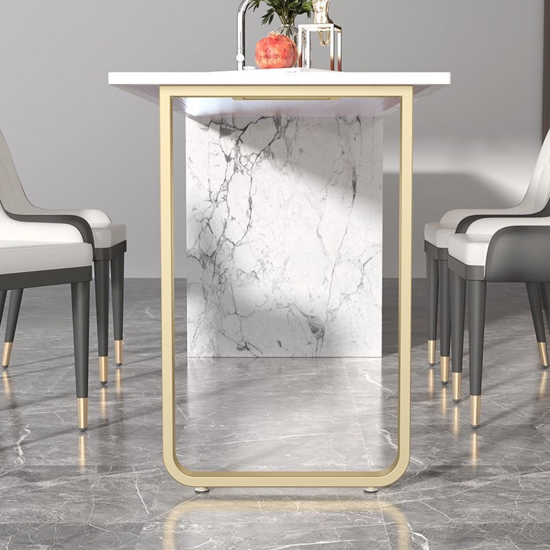 定制单边圆弧U形桌腿支架餐桌架子底座吧台单边支撑柱桌子腿支架