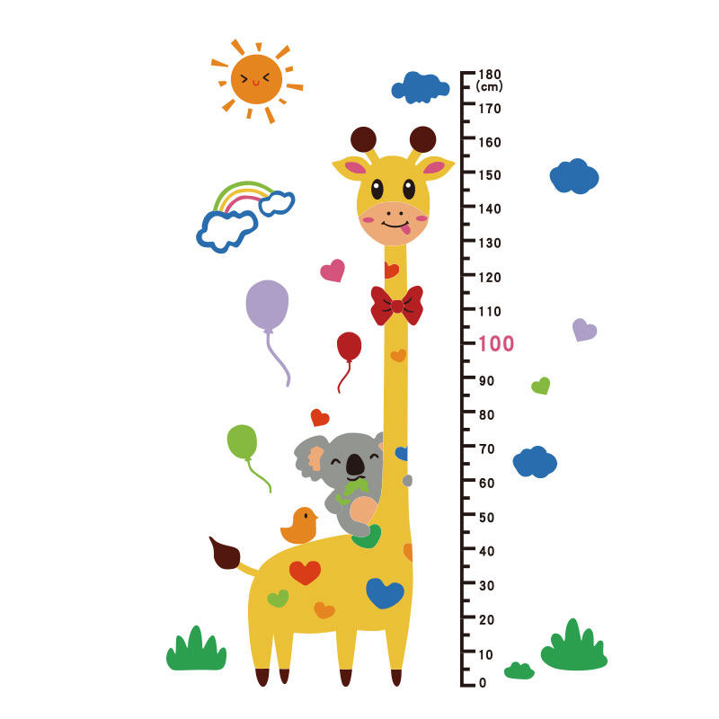 测量身高尺墙面贴纸画d立体宝宝创意儿童卡通房间布置卧室装饰品