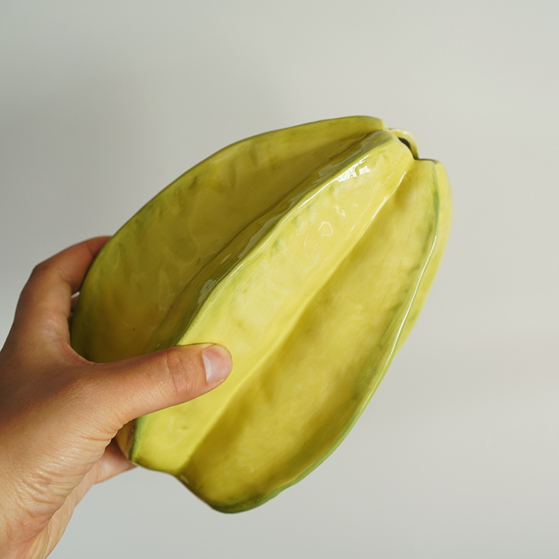 比杨桃还杨桃 欧式造型陶瓷花瓶 创意艺术插花花器 家居装饰摆设