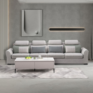 掌上明珠小户型直科技布艺沙发客厅免洗现代棉麻位家俱