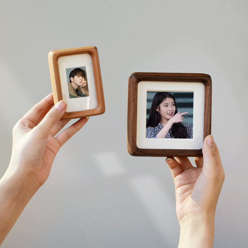 可爱迷你榫卯实木小摆台--5寸照片儿童宝宝照片拍立得相片相框