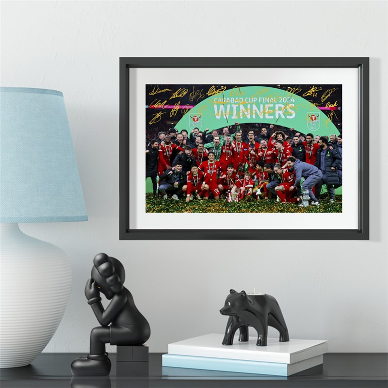 2年利物浦联赛杯全家福实木装饰相框照片墙桌摆挂框摆件酒吧壁画