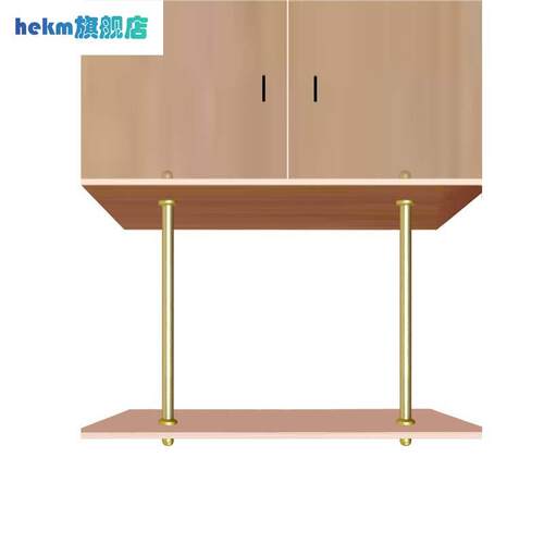 拆装层板金色黑色吊装隔板悬吊展示架吊杆固定杆