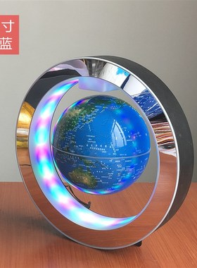 磁悬浮地球仪悬浮摆件家居饰品客厅装饰办公桌发光自转创意6寸