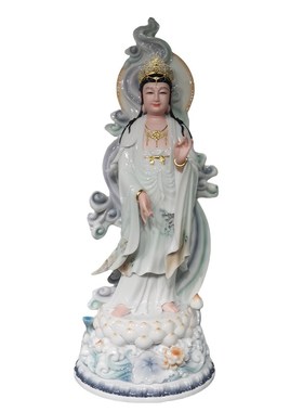 西方三圣阿弥陀佛观音菩萨大势至菩萨西教站像观音佛堂供奉