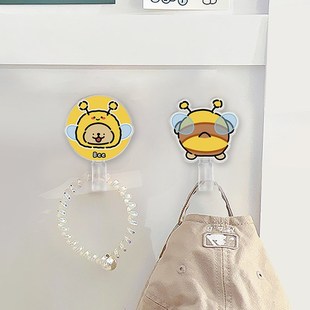 蜜蜂小狗挂钩强力粘胶免打孔浴室爱粘钩无痕挂擦手巾挂钩
