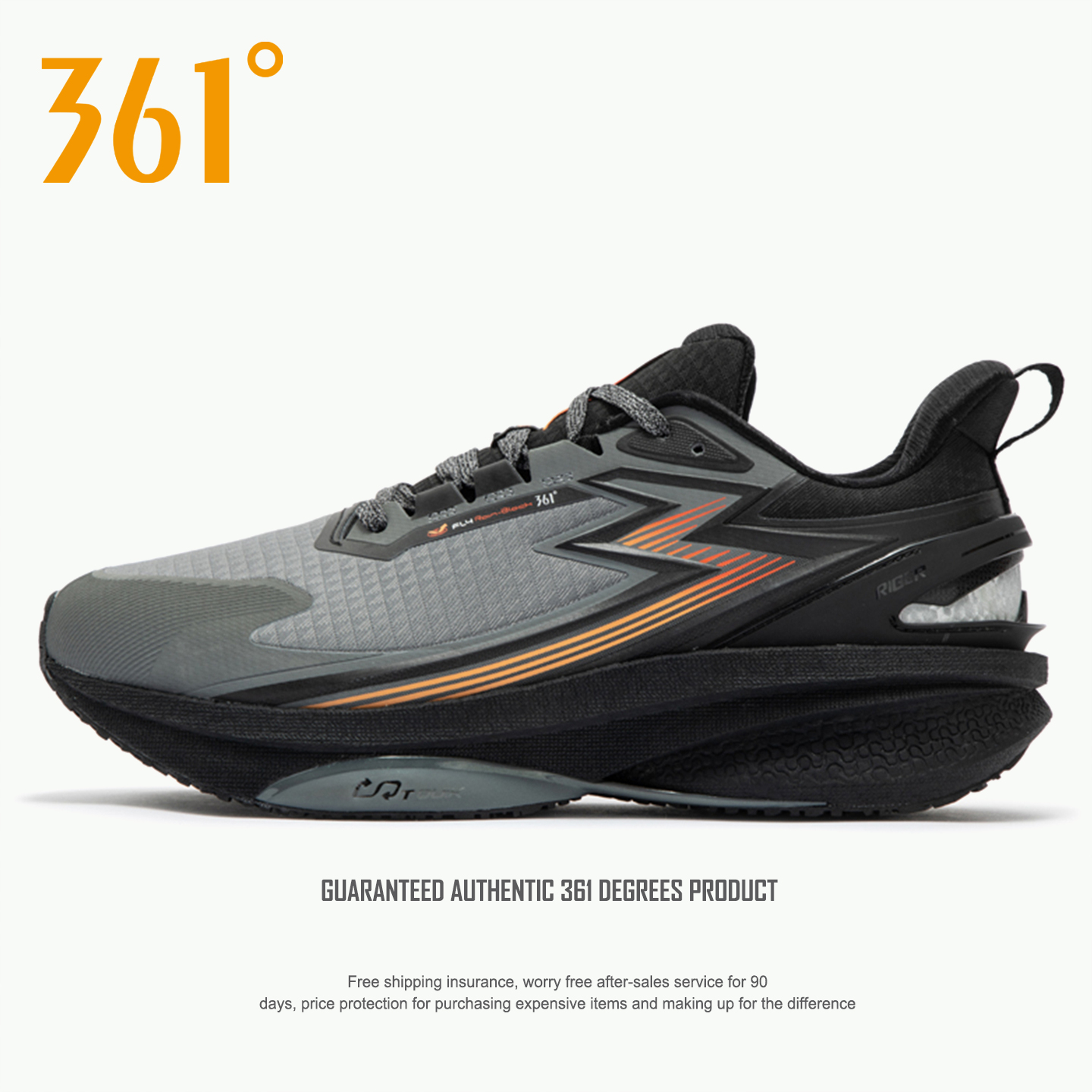 361度雨屏男鞋防泼水跑步鞋秋冬季新款品牌男士皮面休闲运动鞋子