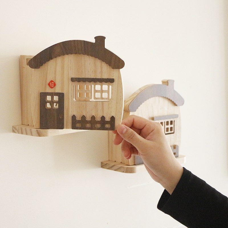 家用实木开关明装插座可穿线边框遮挡装饰防触电保护罩墙贴遮丑