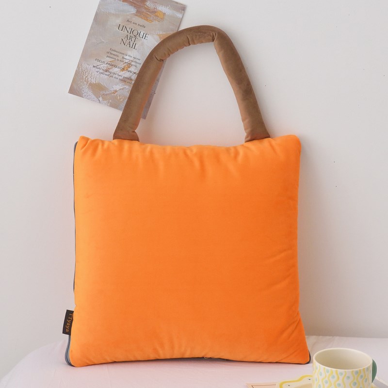 多功能纯色抱枕毯两用抱枕被二合一加厚空调客厅办公车载旅行定制