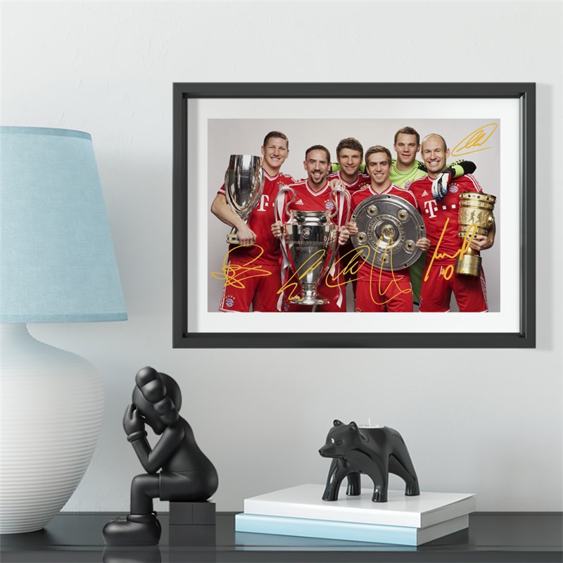 慕尼黑队长拉姆名场面实木装饰相框照片墙桌摆挂框摆件酒吧壁画
