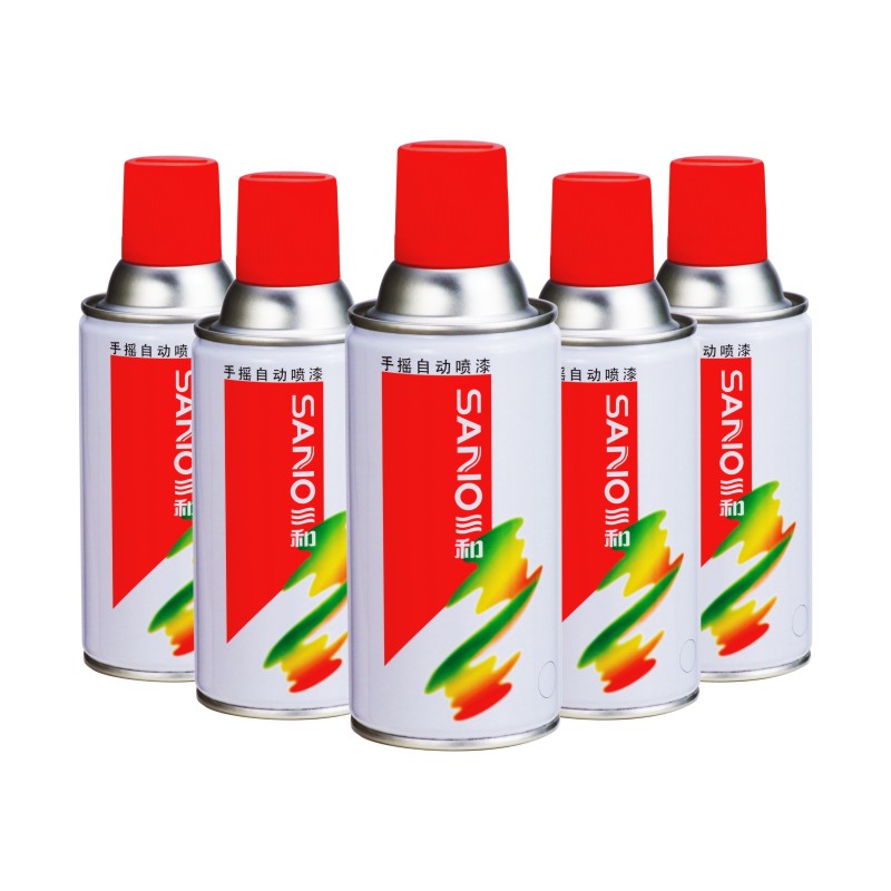 三和整箱装自动手摇自喷漆金属防锈家具木器漆汽车涂鸦墙面黑白色