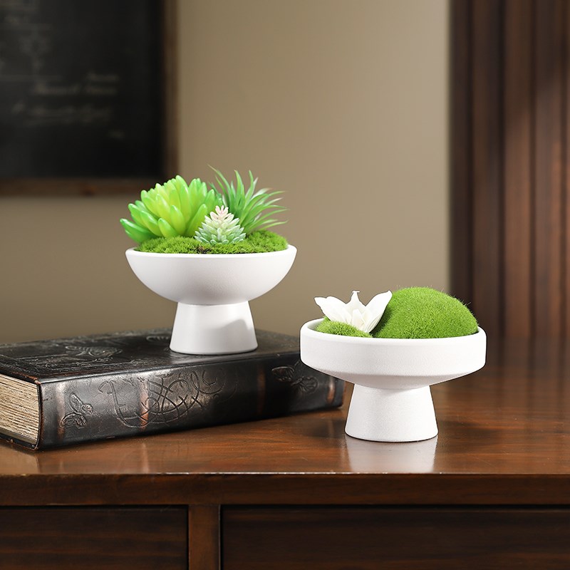 现代客厅高端大气上档次仿真多肉盆栽摆件装酒柜工艺品摆设