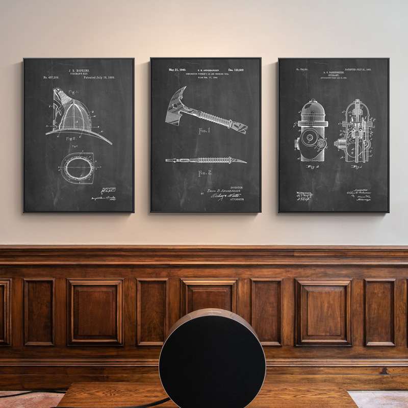 北欧简约复古酒店工业风装饰画北欧简约维修店壁画结构分解图挂画图片