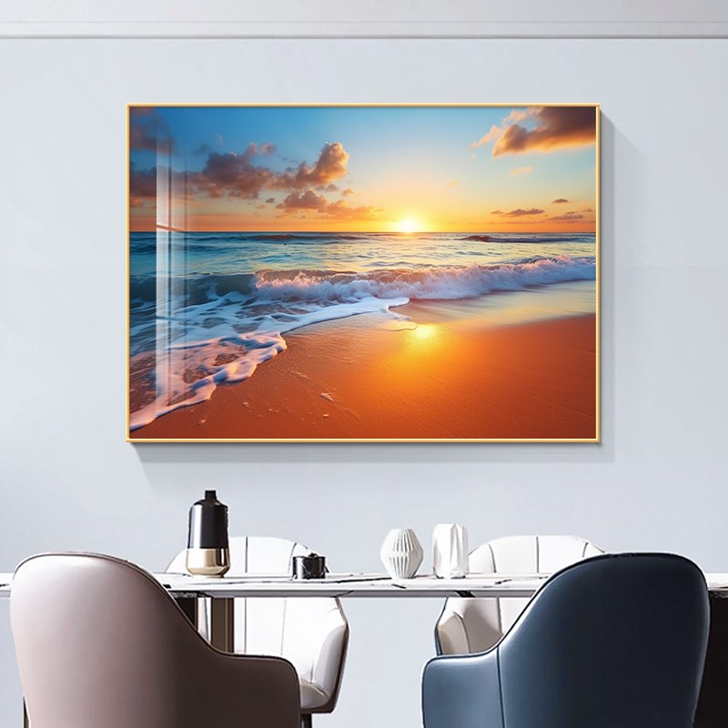 五谷丰登餐厅装饰画小尺寸客厅电视沙发背景墙壁挂画日出东方摆画