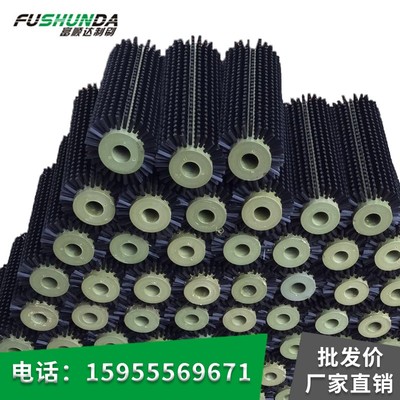 毛刷辊工业 尼龙丝毛刷辊 毛刷滚筒 猪鬃马尾刷辊 软毛硬毛毛刷辊