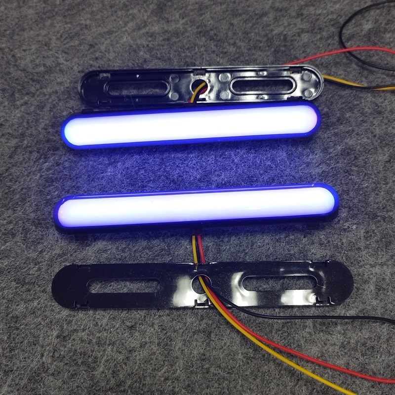 长条LED熏黑日行灯12V24V货车摩托车刹车灯后尾安全警示灯改装灯