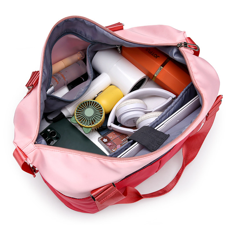 曼月依旅行包女大容量时尚韩版拓展拉杆箱的单肩轻便健身包