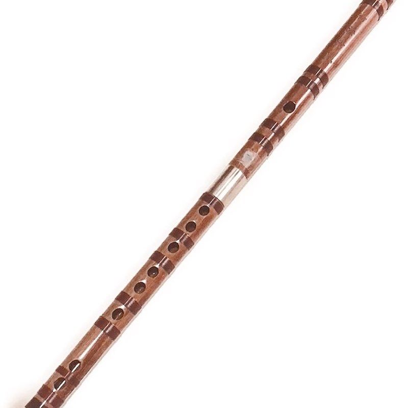 高级笛子演奏竹笛苦竹棕色深红扎线插款 泠雲云的笛箫小店