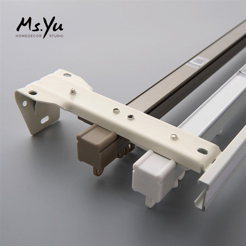 德裕铝合金窗帘直轨道纳米静音 顶侧装单轨幔轨 #喻小姐