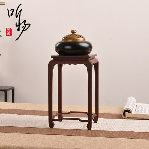 红木方形盆景盆文玩古董奇石小架几木质木架底座