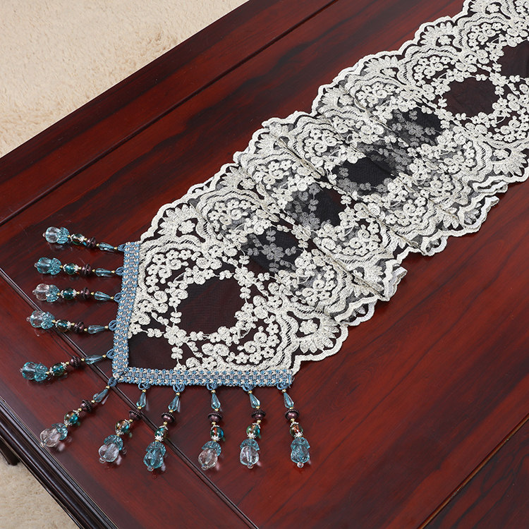 艺必旭韩式蕾丝刺绣浪漫桌旗床柜餐旗镂空网纱布艺绣茶几巾桌布,居家布艺,桌旗,淘宝优惠券,粉丝福利购,淘宝优惠卷