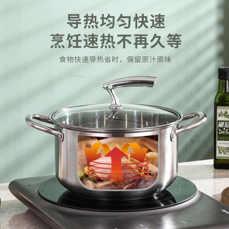 汤锅加厚家用蒸炖肉煮粥煮面燃气电磁炉耳蒸煮锅,厨房/烹饪用具,汤锅/汤桶/卤肉桶,淘宝优惠券,粉丝福利购,淘宝优惠卷