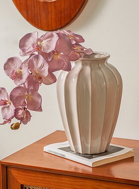 MOL.Stnd.花瓶家用欧式白色陶瓷干花复古创意水培插花器丨美竖