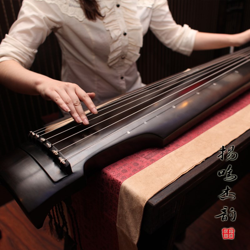 扬鸣杰韵】演奏级百年老杉木仲尼伏羲古琴 纯生漆纯手工送琴桌